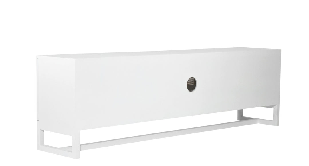 Denver TV Entertainment Unit in White- 4 Door