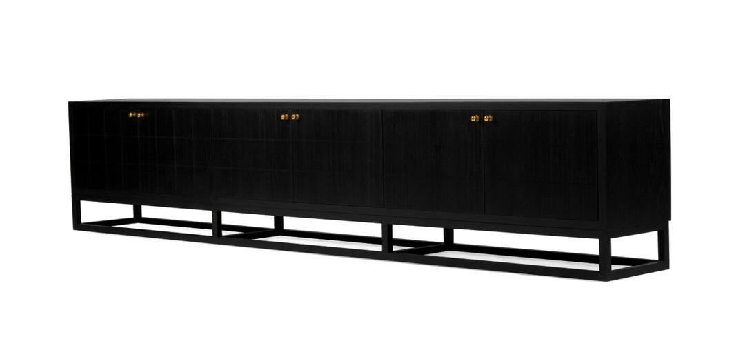 Huxley TV Entertainment Unit in Black - 6 Door