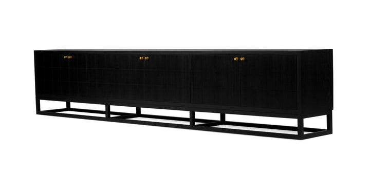 Huxley TV Entertainment Unit in Black - 6 Door