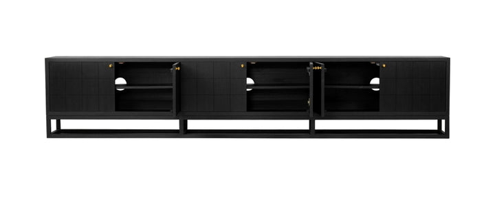 Huxley TV Entertainment Unit in Black - 6 Door