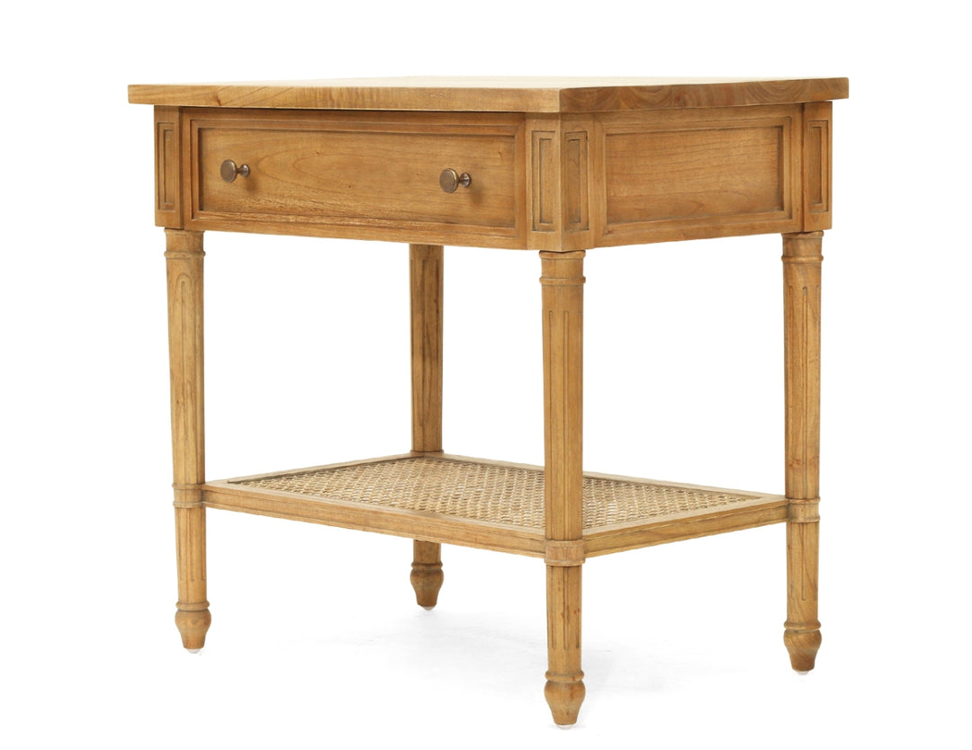Coralie Nightstand in Weathered Oak - 70cm