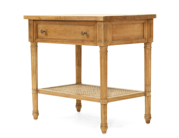 Coralie Nightstand in Weathered Oak - 70cm