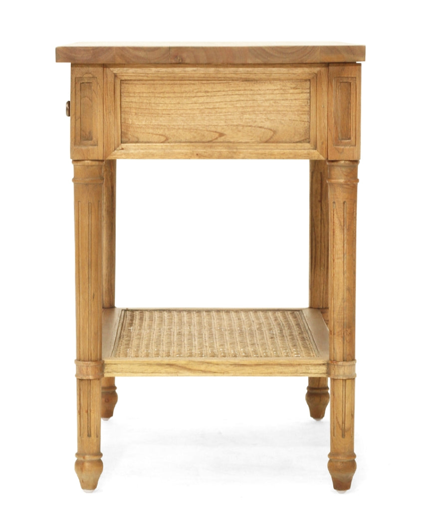 Coralie Nightstand in Weathered Oak - 70cm