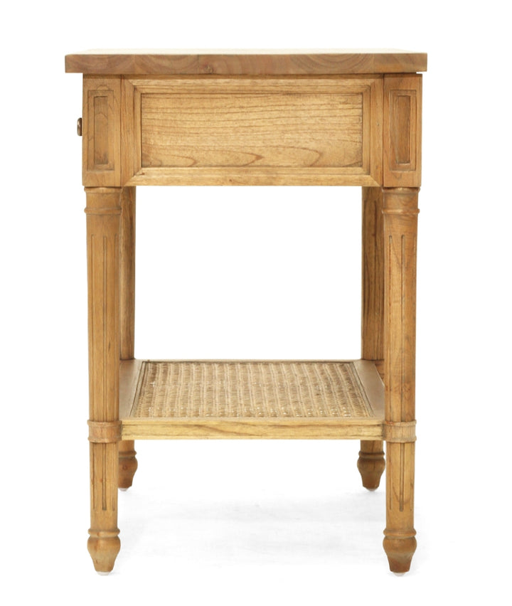 Coralie Nightstand in Weathered Oak - 70cm