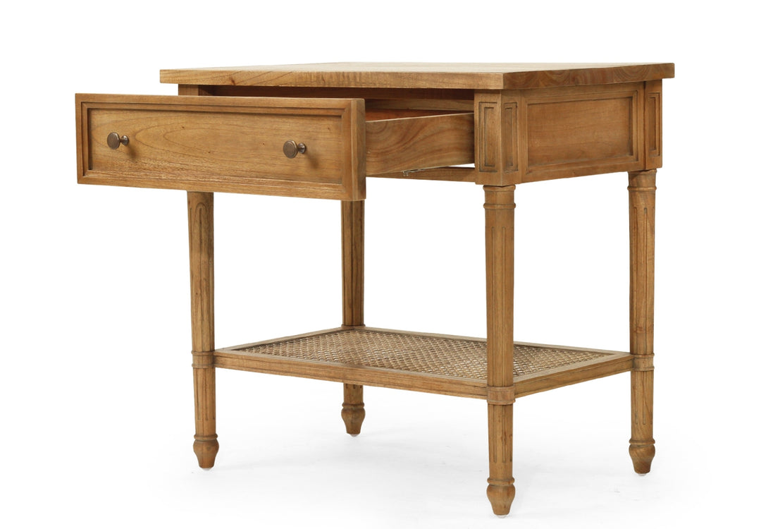 Coralie Nightstand in Weathered Oak - 70cm