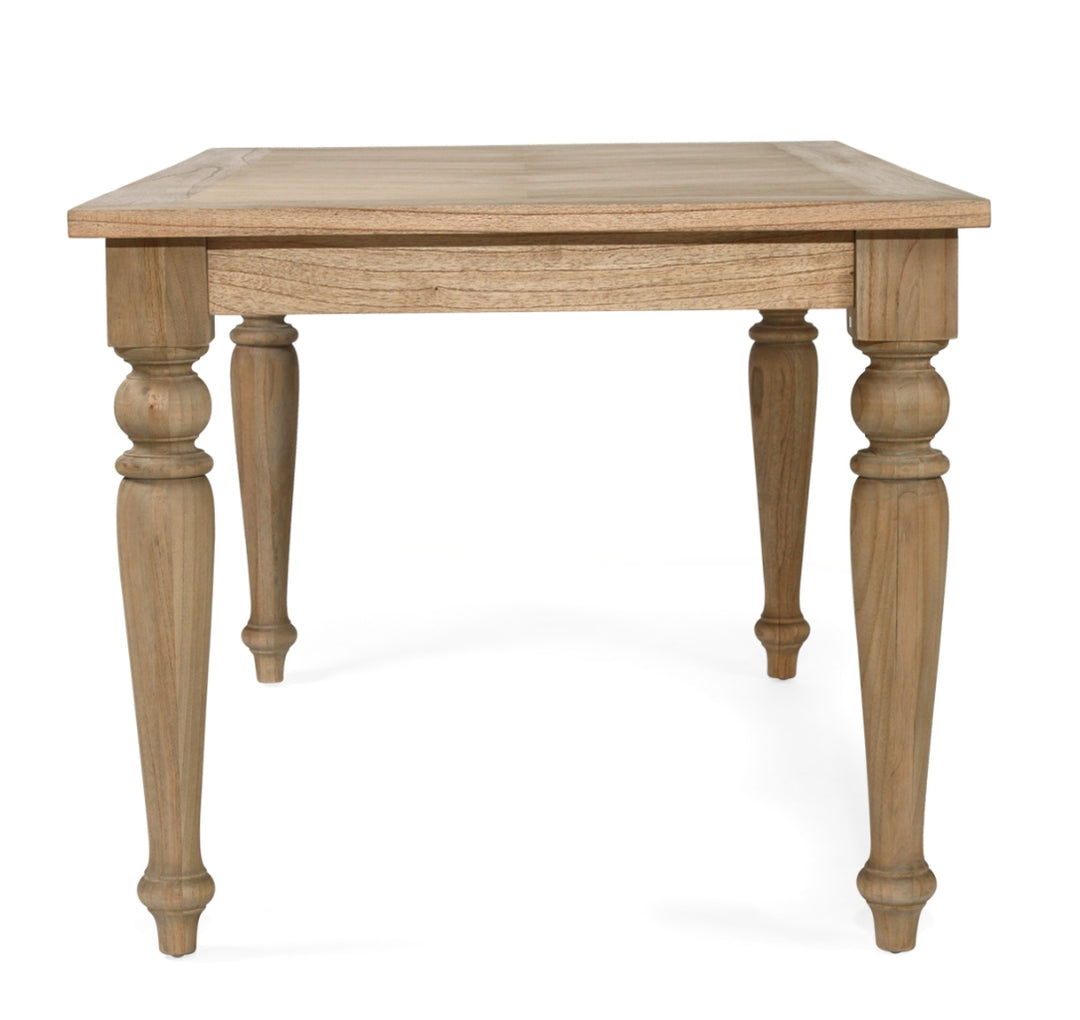 Side profiile of English Farmhouse Dining Table 