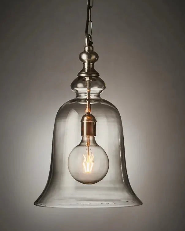 East Hampton Glass Pendant in Silver Rustic Charm Interiors