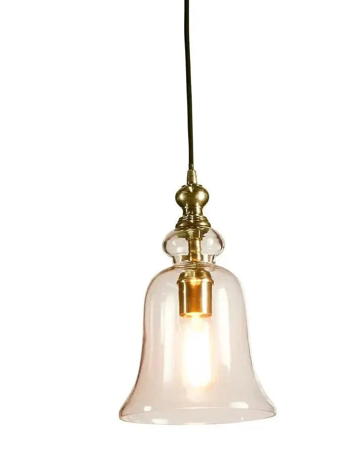 East Hampton Glass Pendant in Brass Rustic Charm Interiors