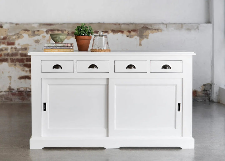 Somerset Two-Door Cabinet - Polar White | Rustic Charm Interiors - Buffet Styled