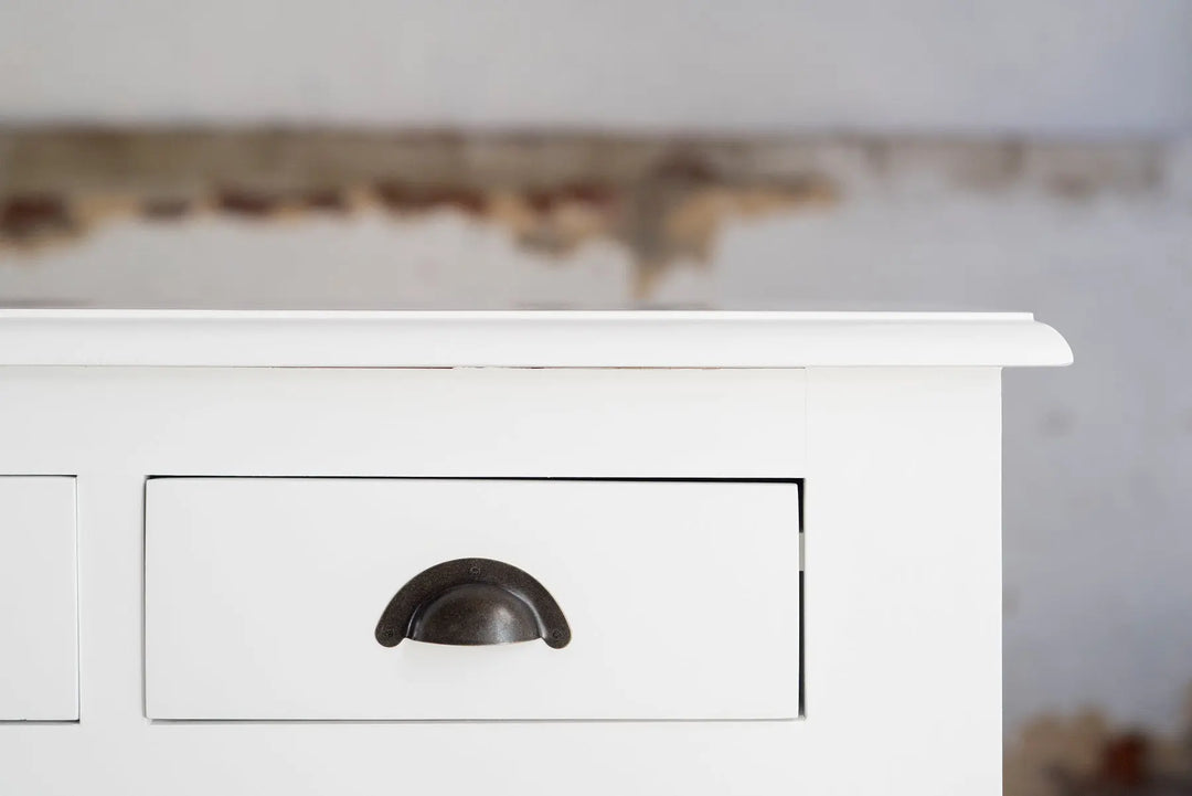Somerset Two-Door Cabinet - Polar White | Rustic Charm Interiors - Hardware Detail