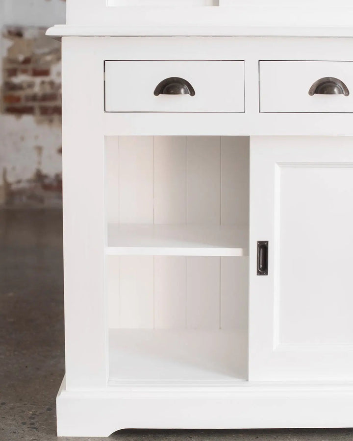 Somerset Two-Door Cabinet - Polar White | Rustic Charm Interiors - Door Open