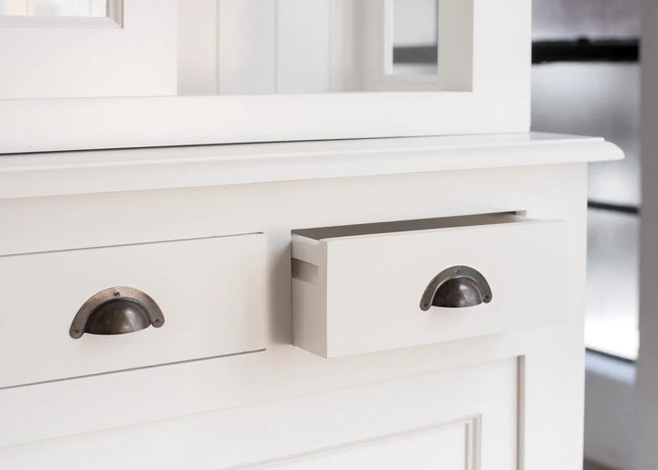 Somerset Two-Door Cabinet - Polar White | Rustic Charm Interiors - Drawer Detail