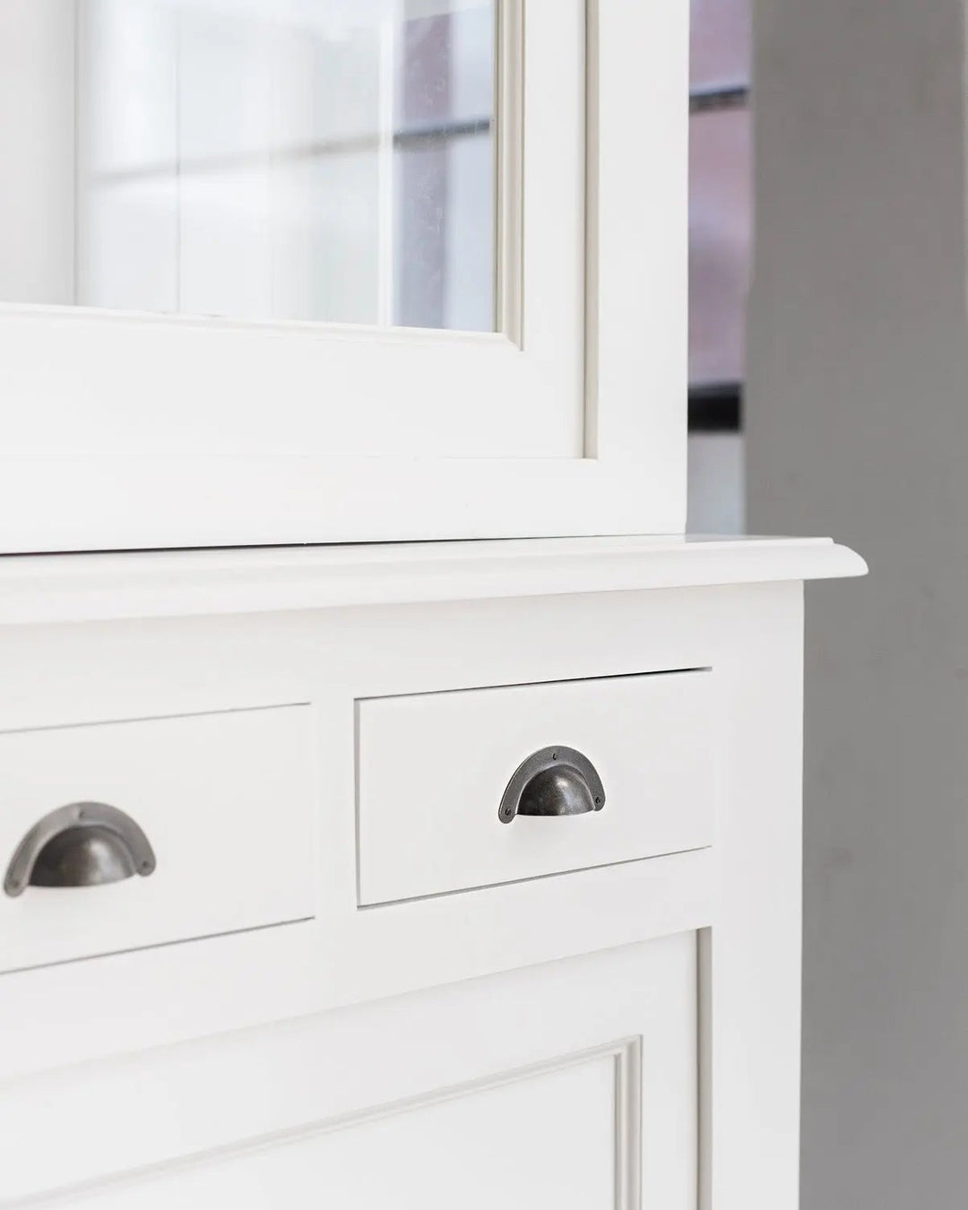 Somerset Two-Door Cabinet - Polar White | Rustic Charm Interiors - Drawer Pull Hardware