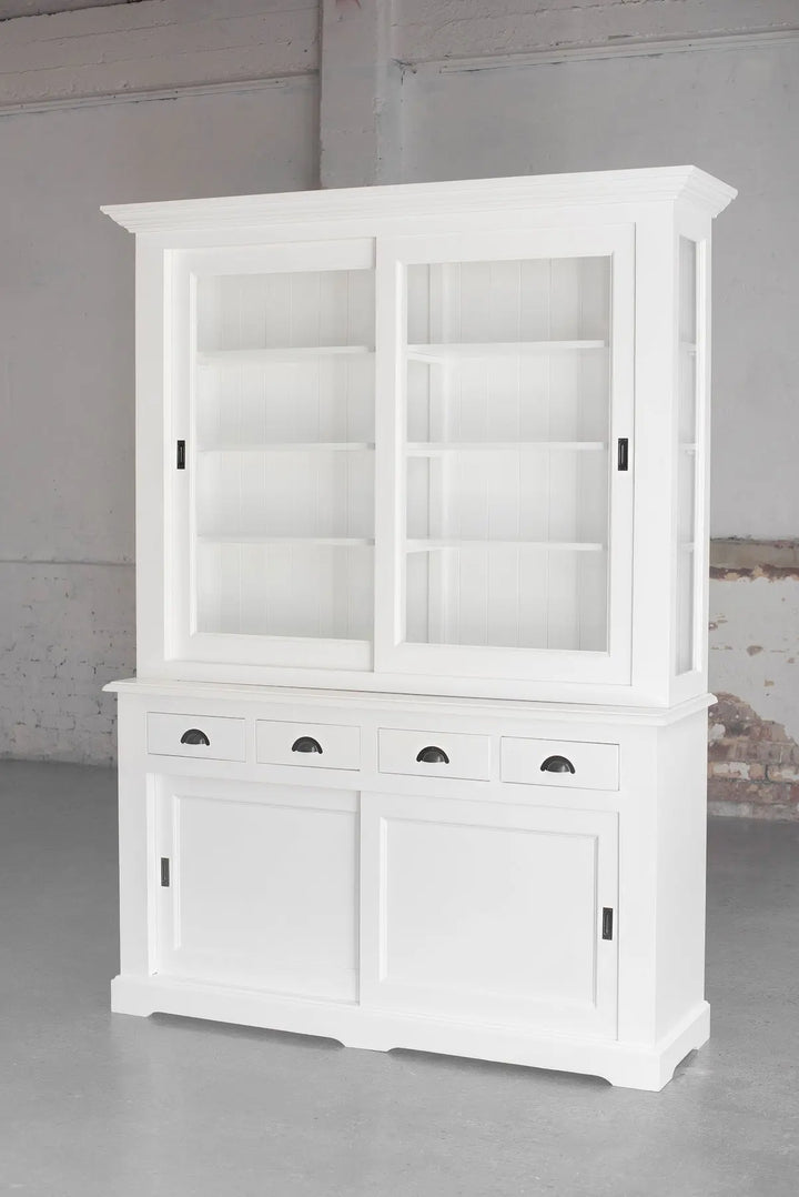 Somerset Two-Door Cabinet - Polar White | Rustic Charm Interiors - Side Profile