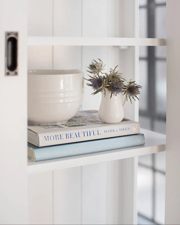 Somerset Two-Door Cabinet - Polar White | Rustic Charm Interiors - Interior Detail
