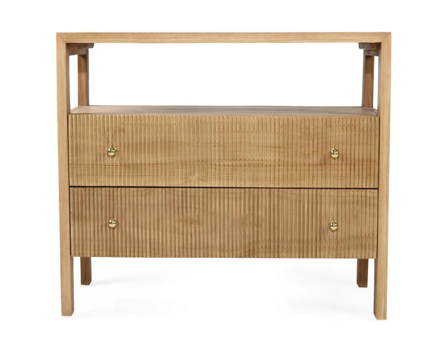 Aubrey Nightstand in Natural Rustic Charm Interiors
