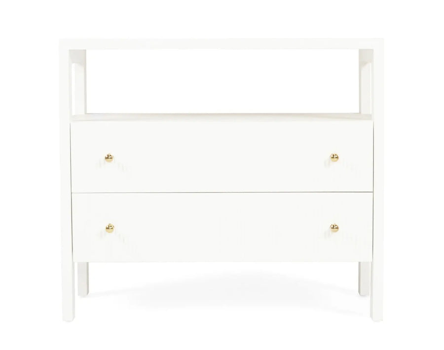 Aubrey Nightstand in White Rustic Charm Interiors