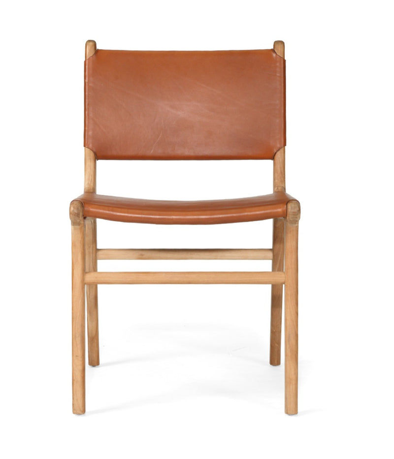 Sutton Leather Dining Chair - Tan