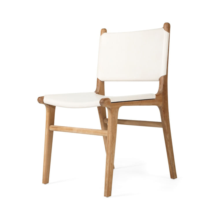 Sutton Leather Dining Chair - White