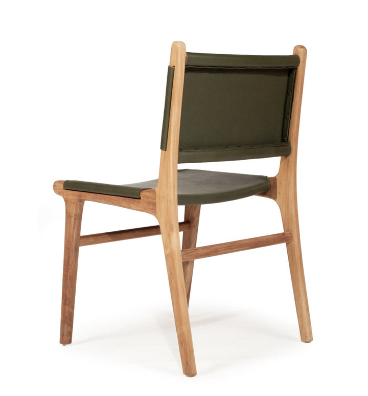 Sutton Leather Dining Chair - Olive