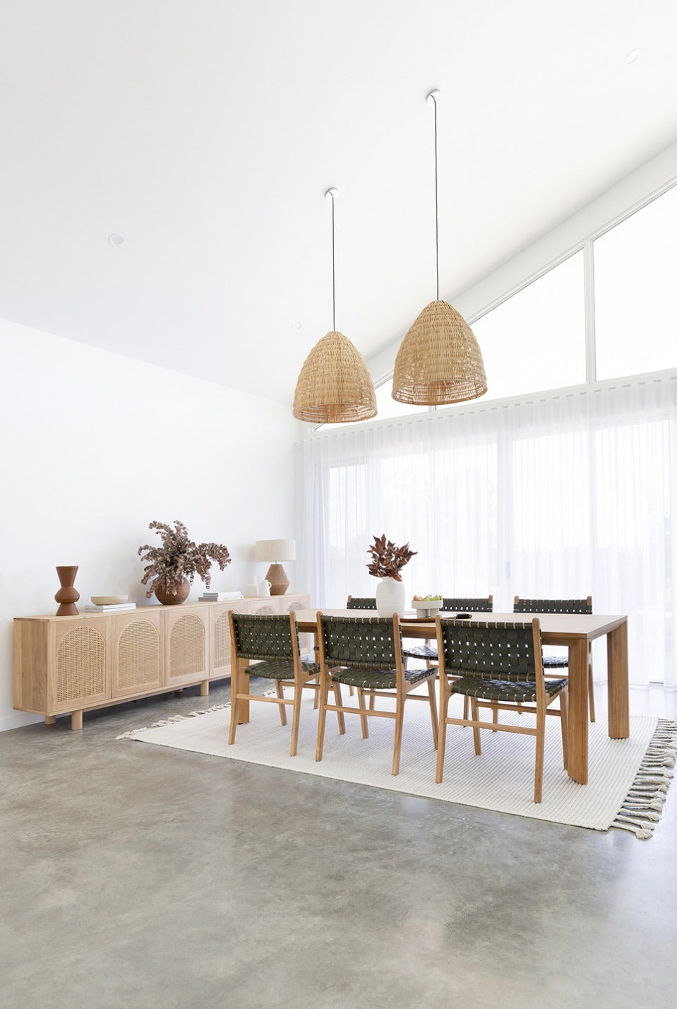 Luca Leather Dining Chair - Olive