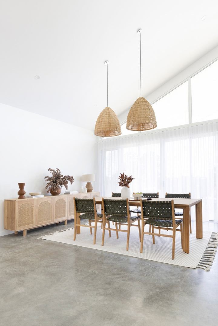 Luca Leather Dining Chair - Olive