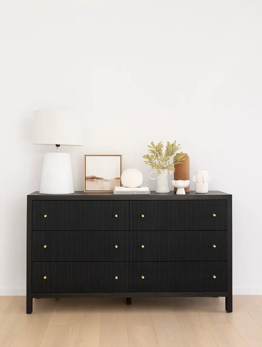 Aubrey Chest of Drawers in Black Rustic Charm Interiors