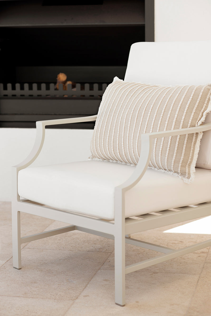 Portofino Outdoor Lounge Armchair in Alabaster