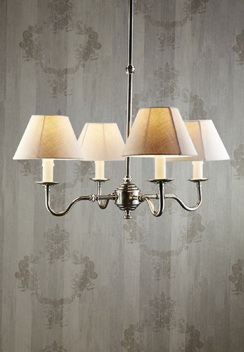 Prescott Chandelier- Antique Silver & Ivory