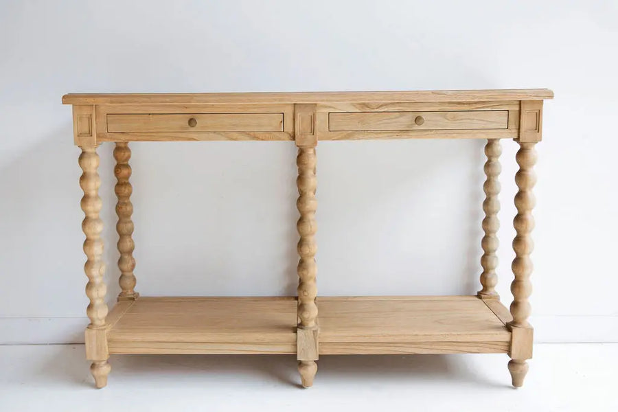 Barley Twist Console - Two Drawers Rustic Charm Interiors