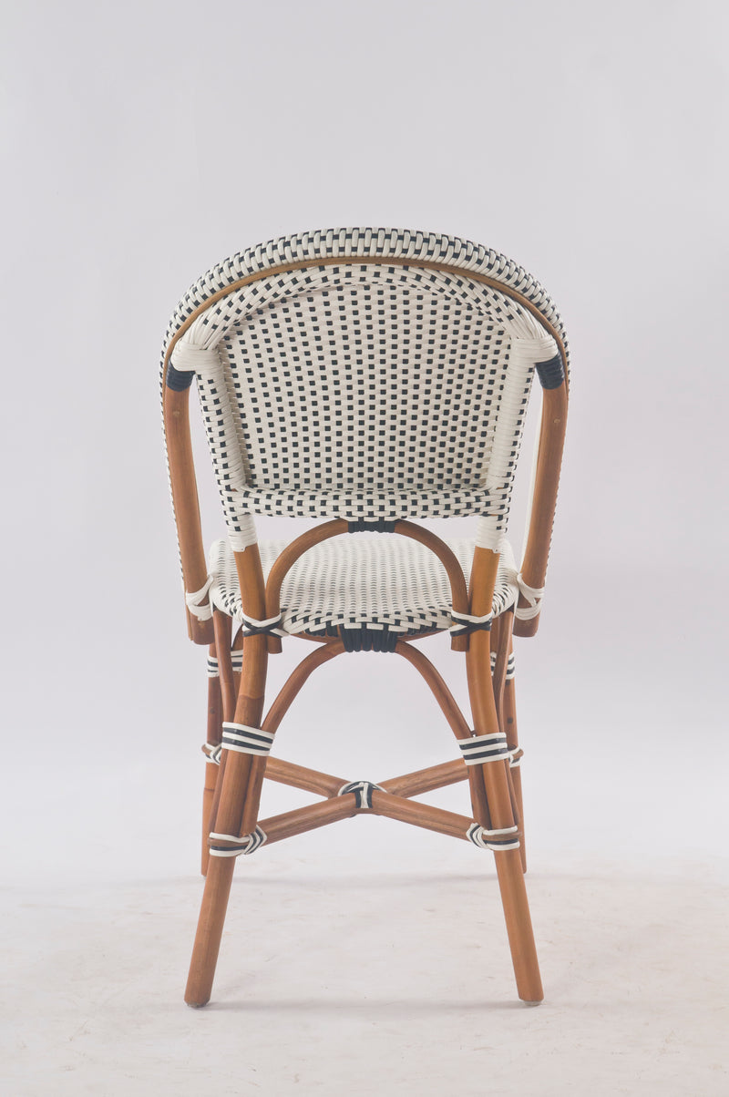 Back profile of French Bistro Chair in Polka Dot