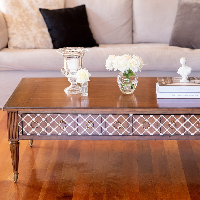 Louis French style wood coffee table