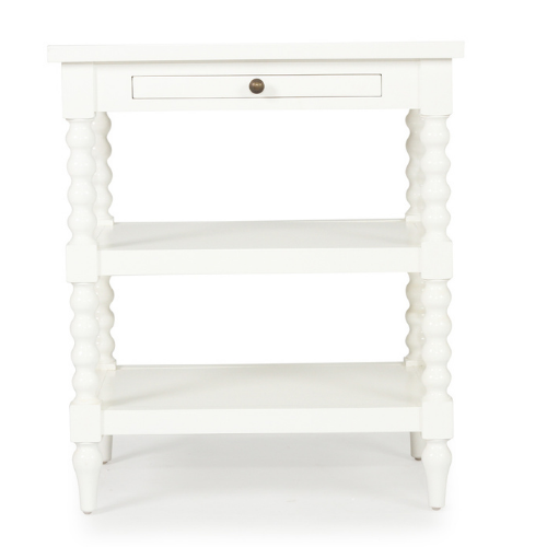 Barley Twist Bedside in White