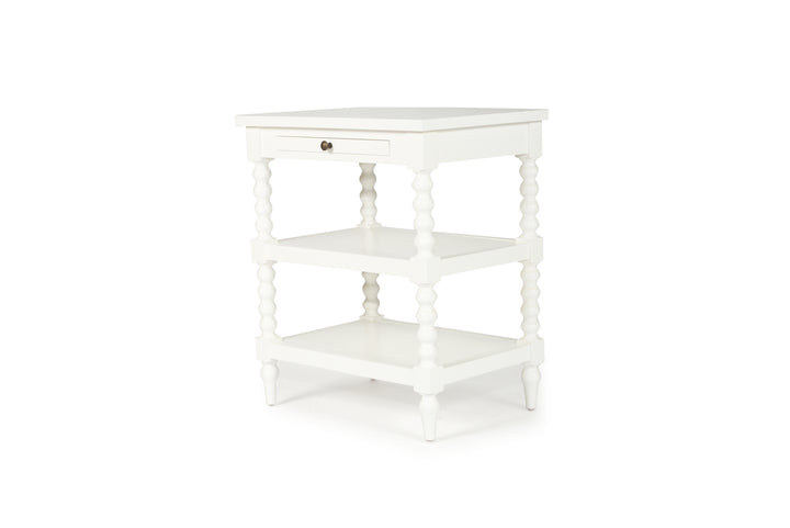 Barley Twist Bedside in White