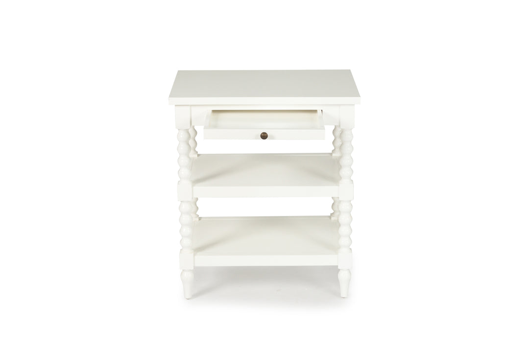 Barley Twist Bedside in White