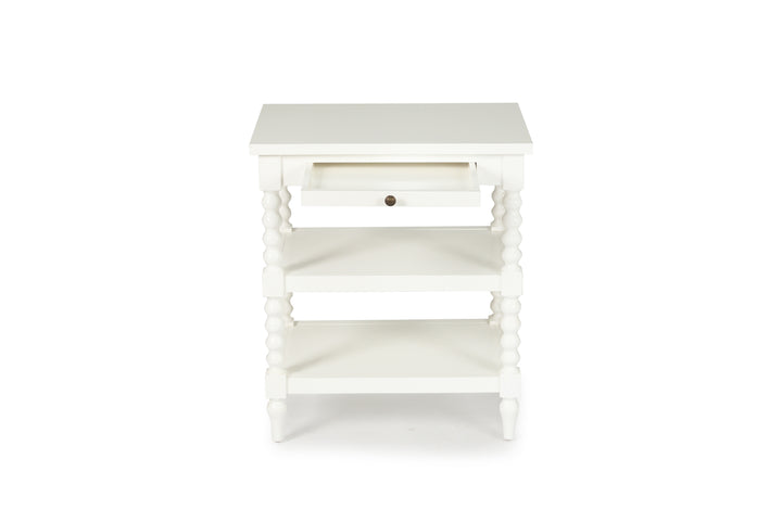 Barley Twist Bedside in White