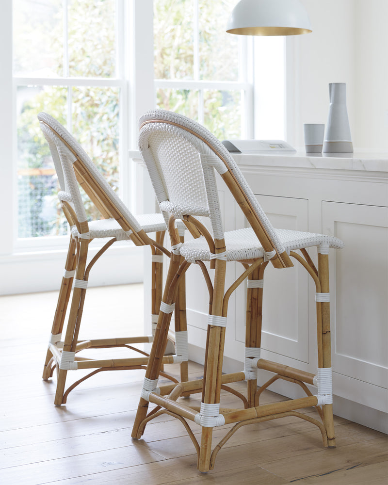 French Bistro Stool - Natural - White