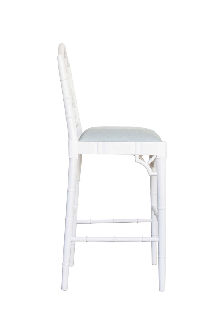 Chippendale Stool in White