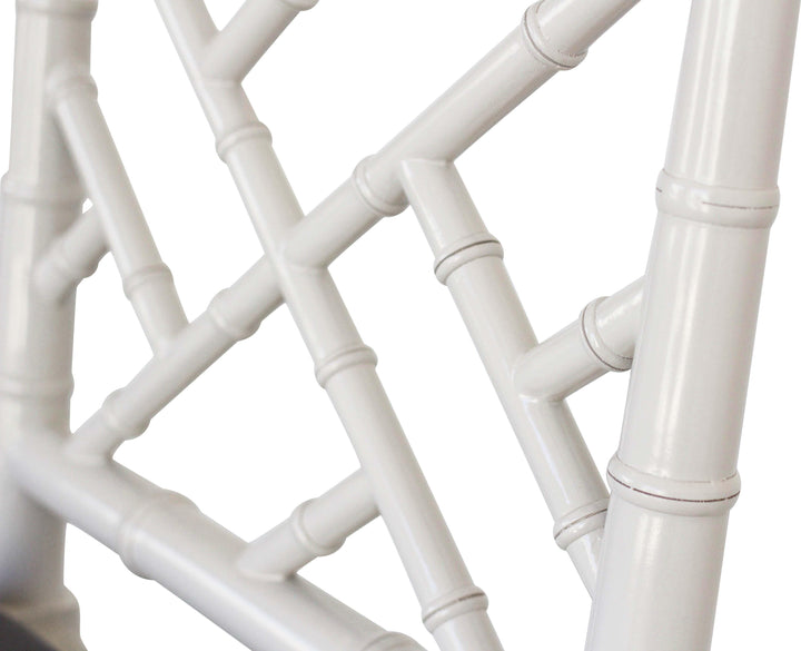 Chippendale Stool in White