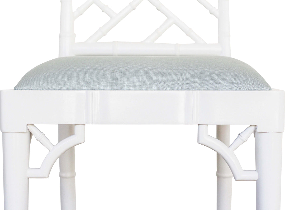 Chippendale Stool in White
