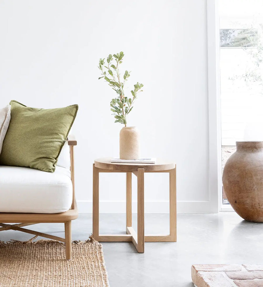 Clover Side Table Rustic Charm Interiors