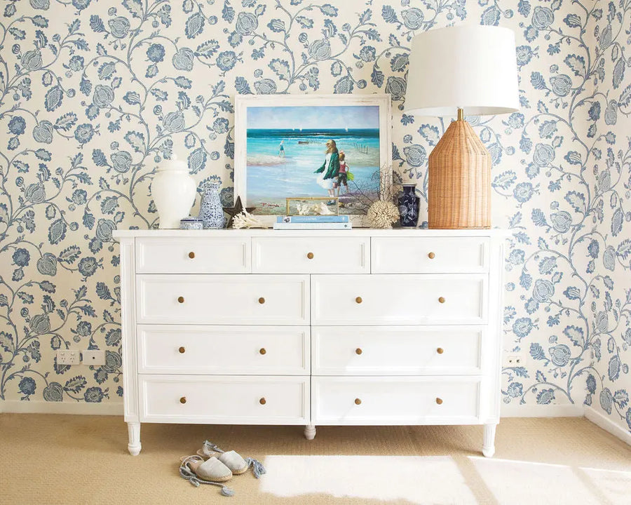 Coralie Chest of Drawers in White Rustic Charm Interiors