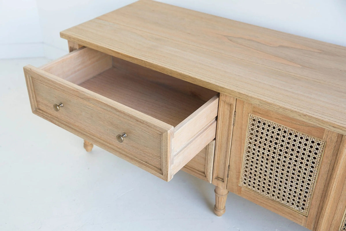 Coralie TV Entertainment Unit - Weathered Oak Rustic Charm Interiors