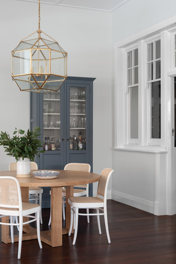 Ex-Floor Stock Maxwell Display Cabinet - Navy & Grey