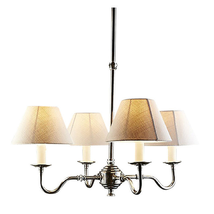 Prescott Chandelier- Antique Silver & Ivory