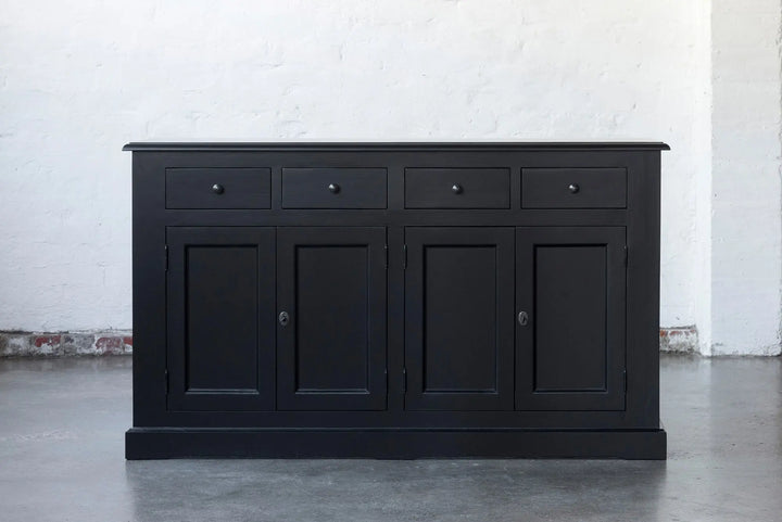 French Window Cabinet - Black | Rustic Charm Interiors - Base Only