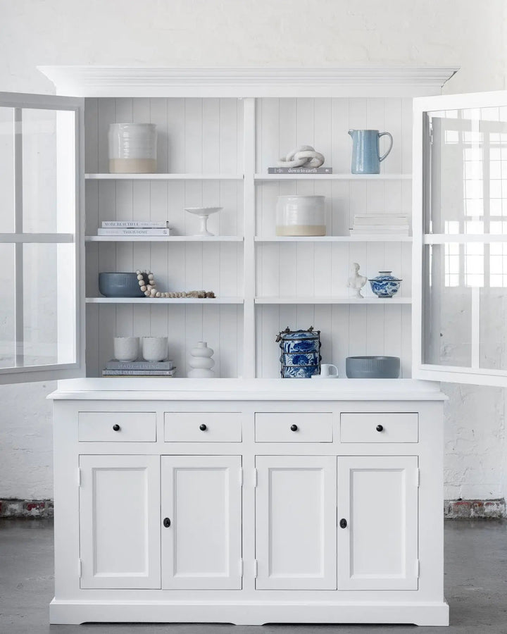 French Window Cabinet - Polar White -Photography Sample Rustic Charm Interiors
