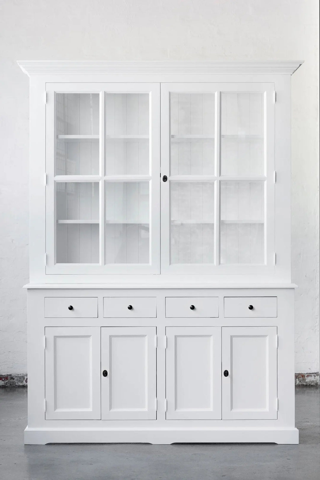 French Window Cabinet - Polar White -Photography Sample Rustic Charm Interiors