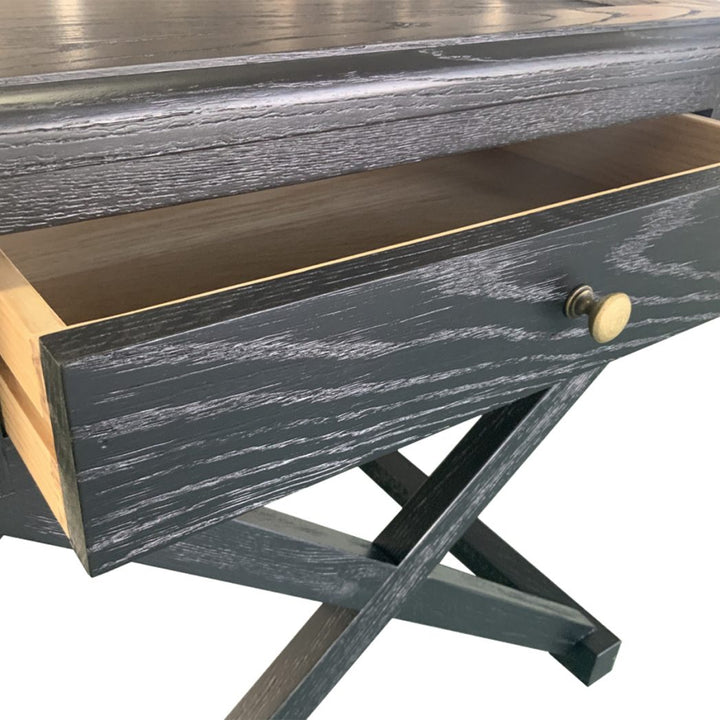 Knox Bedside Table - Black Oak