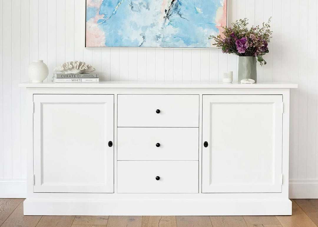 New England Buffet - Polar White | Rustic Charm Interiors